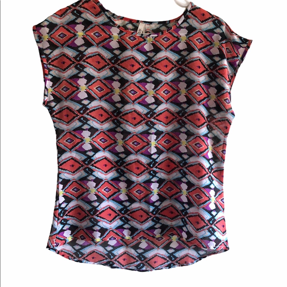 Live 4 Truth multi color sheer top